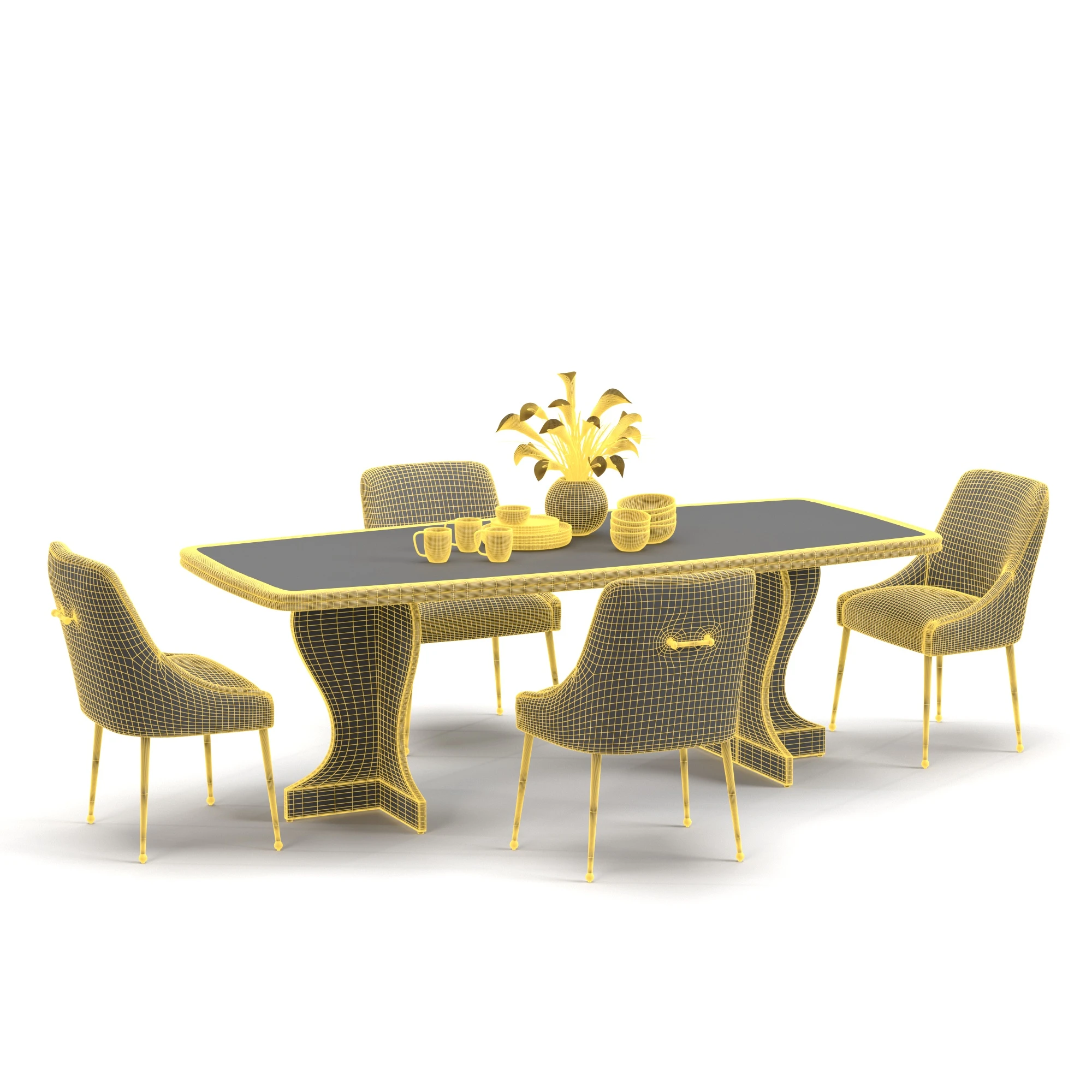 Dining Set 10 3D Model_07